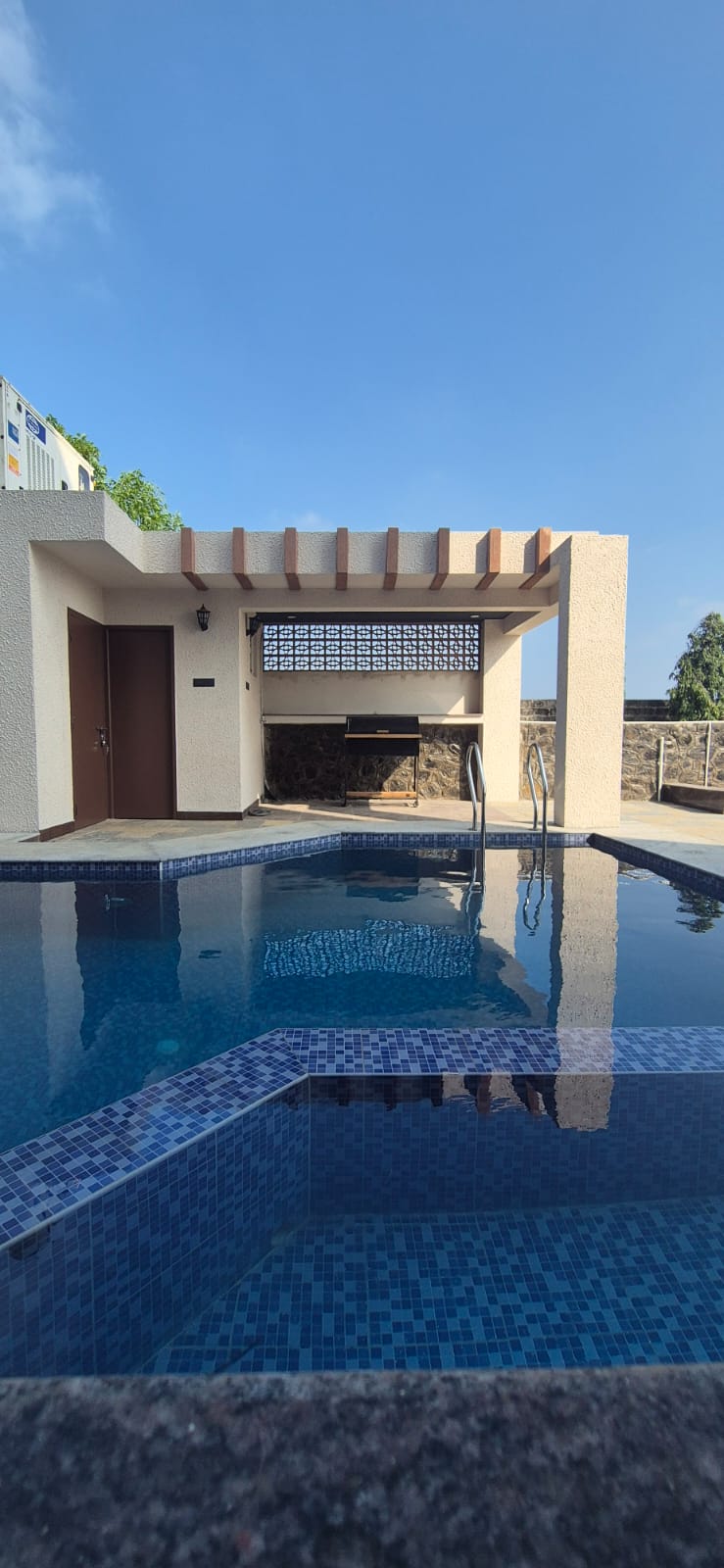 Villa exterior with pool